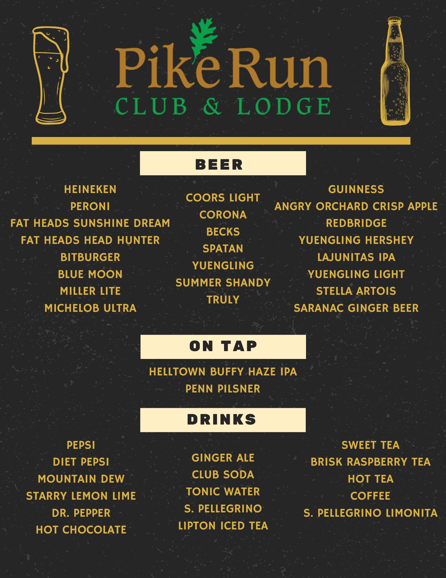 Beer Menu