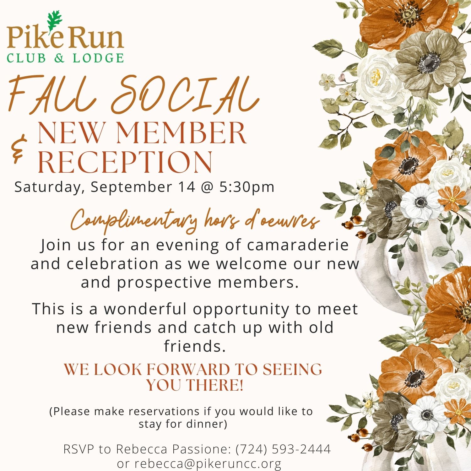 Fall Social Invite