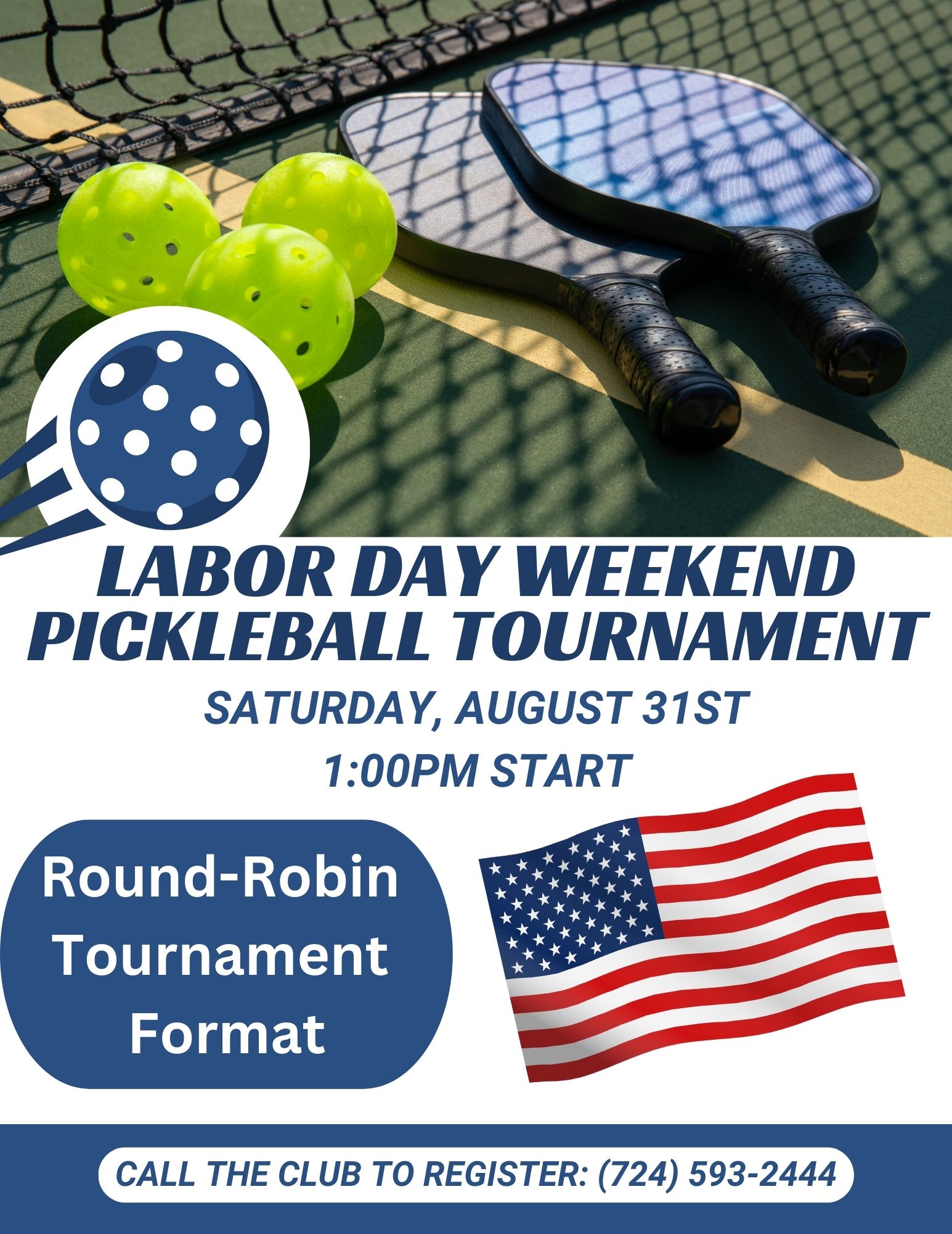 Labor Day Pickleball Flyer