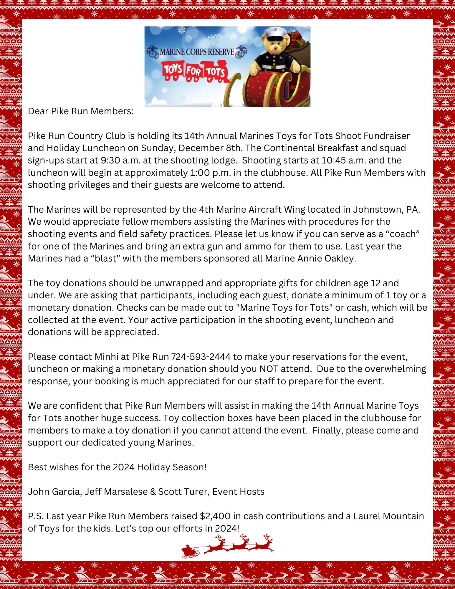 Toys for Tots Letter 2024