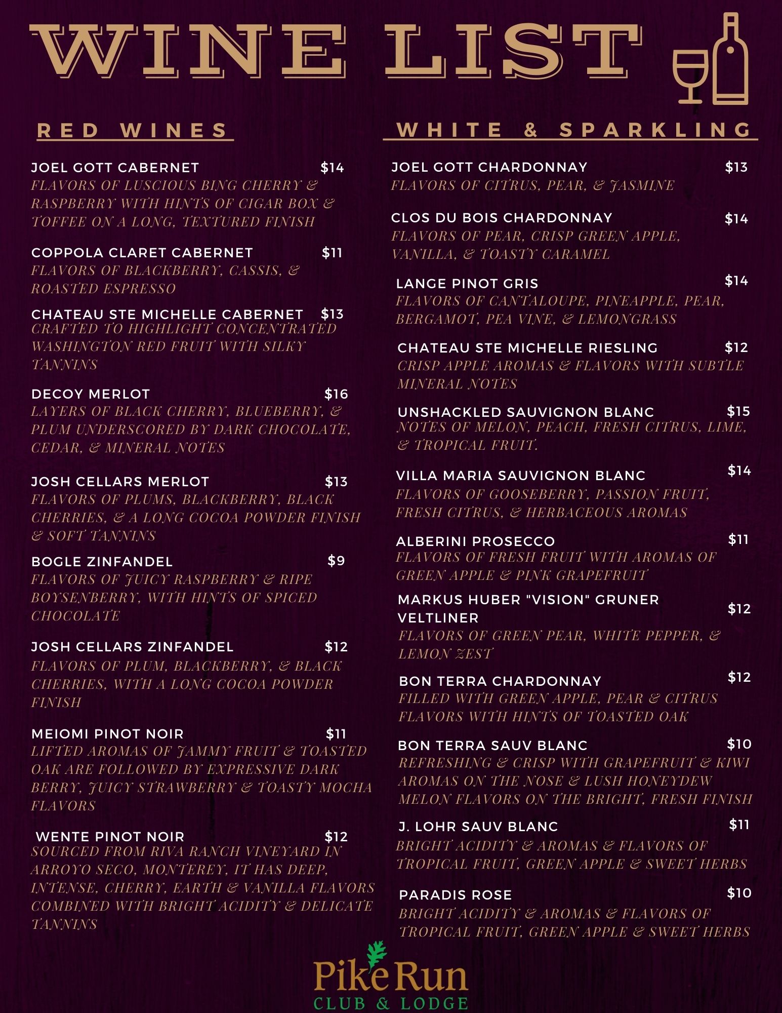 Wine List